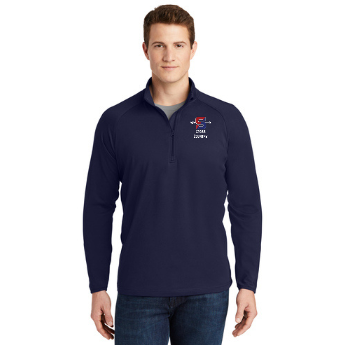 【AAKE】GRANT WIDE TRAINING PT Sport-Tek® Sport-Wick® Stretch 1/4-Zip Cross Country